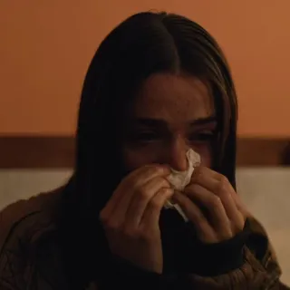 🔪 0a0b74ab женщина, плачет, грустно, расстроен, салфетка, эмоция, портрет telegram sticker