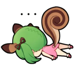 😣 0708beab ... 만화, 애니메이션, 귀여운, 치비, 지친 telegram sticker