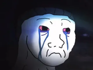 😭 8c084ccf sad, crying, meme, wojak, emotional telegram sticker
