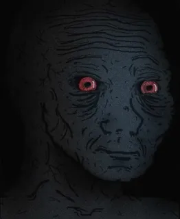 😳 a9e7f691 creepy, monster, horror, scary, portrait, creature telegram sticker