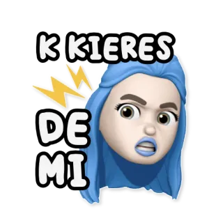 😡 730de406 K KIERES DE MI มีม, สีหน้า, คำถาม, Bitmoji, โกรธ, หงุดหงิด telegram sticker
