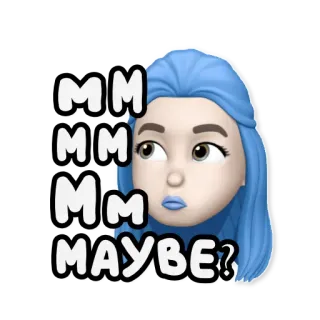 🧐 f498df26 MM MAYBE? มีม, อาจจะ, สงสัย, กำลังคิด, ไม่เเน่ใจ telegram sticker