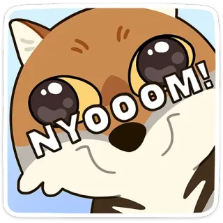 🥺 830fb4a0 NYOOOM! cartone animato, cane, correndo, velocità, nyoom, meme telegram sticker
