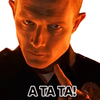 ☝️ 591424fd T-1000 Terminator 2: Judgment Day A TA TA! Terminator, T-1000, Robert Patrick, Ciencia ficción, Película, Acción whatsapp sticker