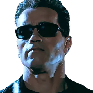 😶 aad0ae9a Terminator Arnold Schwarzenegger, película, personaje, ciencia ficción, cíborg, acción whatsapp sticker