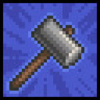 🔨 9915edd6 Hammer, Werkzeug, Minecraft, Pixel Art, Metall whatsapp sticker