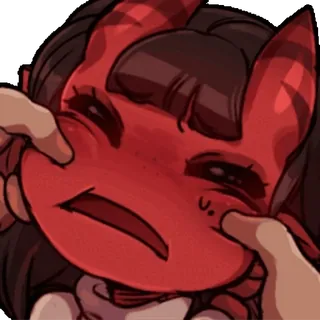 🥰 53bdcb4b 悪魔, アニメ, 可愛い, 赤, 角 telegram sticker