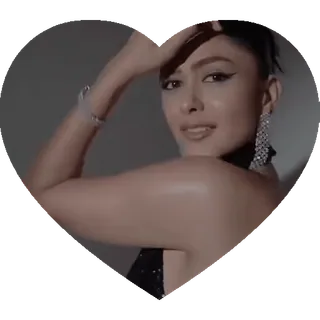 ⭐️ 894cd420 wanita, hati, kecantikan, potret, glamor, gaun, perhiasan telegram sticker