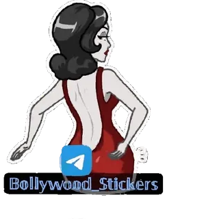 💃 ca6fb763 Bollywood_Stickers wanita, gaun, glamor, retro, stiker, bollywood, telegram telegram sticker