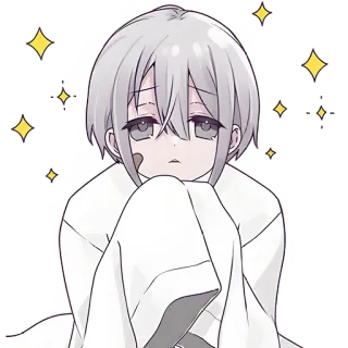 🥹 686b9caa 动漫, 悲伤, Q版, 闪亮, 可爱 telegram sticker