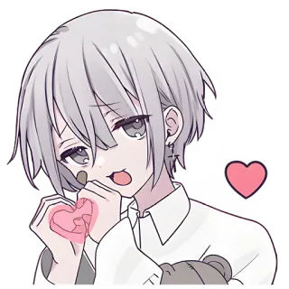 🫶 81424adb 动漫, 漫画, 可爱, 心, 卡哇伊, 人物 telegram sticker