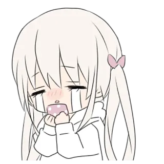 😭 edaf6a15 плач, аниме, мультфильм, девочка, грустный, эмоциональный whatsapp sticker