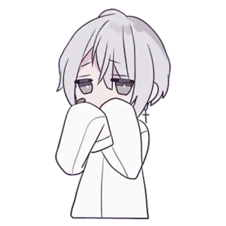 😨 2efce5c0 Anime, Chłopak, Słodkie, Naklejka, Smutny telegram sticker