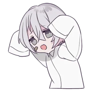 😄 47bfa6d1 Anime, Kreskówka, Postać, Emocjonalne, Manga, Naklejka telegram sticker