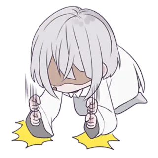 😡 8ab33b59 Anime, Chibi, Emocjonalny, Stres, Słodki, Postać telegram sticker