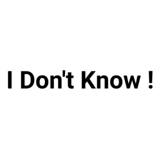 💬 66c2d3a0 I Don't Know ! 질문, 불확실성, 표현, 진술, 미지, 밈 telegram sticker