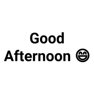 💬 67a21d40 Good Afternoon 좋은 오후, 인사, 미소, 긍정적 telegram sticker