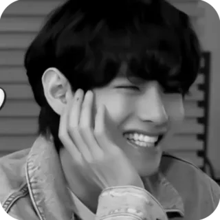 📷 046f8a59 V osoba, mężczyzna, uśmiech, celebryta, BTS, K-Pop telegram sticker