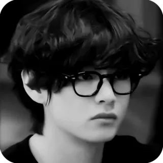 📷 ca91a5a0 mężczyzna, osoba, okulary, czarno białe, portret telegram sticker