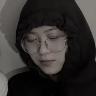 😎 63beaffc 人, 连帽衫, 眼镜, 室内, 肖像, 年轻人 telegram sticker