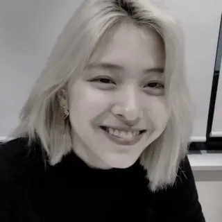 😎 b1a73853 肖像, 女人, 微笑, 金发, 人, 自拍, 脸, 笑容 telegram sticker