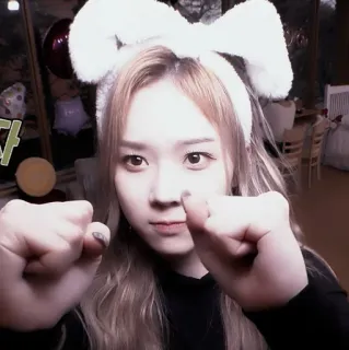 🎀 55499063 아니다 conejo, chica, lindo, selfi, coreano telegram sticker