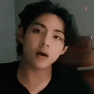 ♾ 0ae4dac6 K-Pop, Korean pop, singer, celebrity, portrait, V, BTS telegram sticker