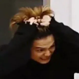 😱 b90aca46 persona, espressione facciale, tirarsi i capelli, arrabbiato, frustrato telegram sticker