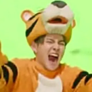 🤦‍♀ d82a05ca tigre, costume, animale, persona, divertimento, cappello telegram sticker