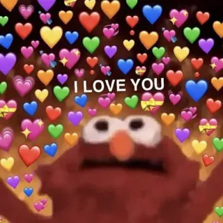 ❤️ f7aadbc1 Elmo I LOVE YOU elmo, ti amo, cuori, sesamo apriti, amore telegram sticker