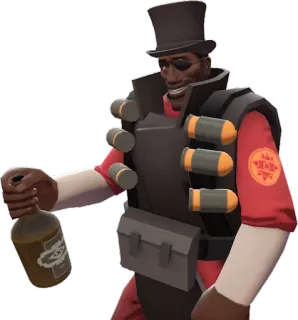 😏 fbdf374c Demoman Team Fortress 2 XXX Demoman, Team Fortress 2, video game, karakter, alkohol telegram sticker