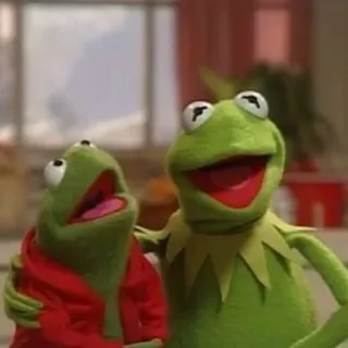 🌟 074e4edb Kermit Kermit, Muppets, rana, amici telegram sticker