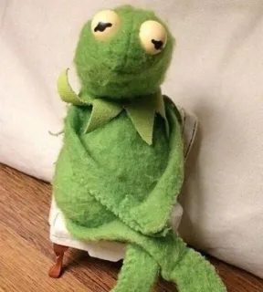 🌟 fc78f9f8 Kermit Kermit la Rana, pupazzo, Muppet, rana, verde telegram sticker