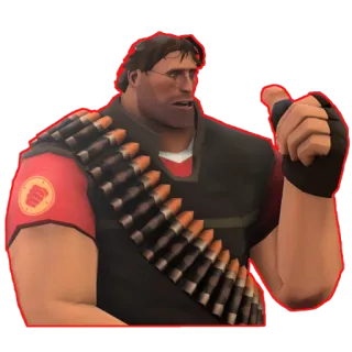 👍 833db44a Heavy Team Fortress 2 Heavy, Team Fortress 2, วิดีโอเกม, เกมยิง, FPS whatsapp sticker
