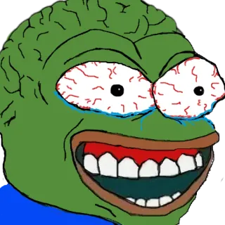 😂 1f352ad1 Pepe the Frog 페페, 개구리, 밈, 미친, 분노 telegram sticker