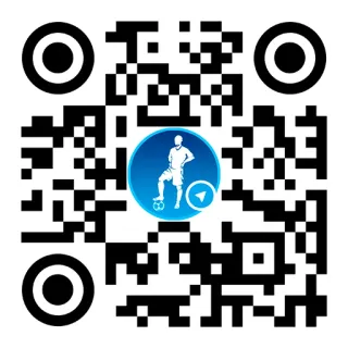 🔳 3b696e54 QR code, soccer, football, sports, blue telegram sticker