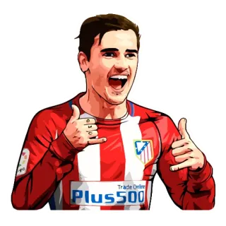 😛 4916818b Plus500 Trade Online soccer, athlete, sports, football, Antoine Griezmann telegram sticker