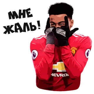 😶 4c15e3f5 МНЕ ЖАЛЬ! football, sports, athlete, manchester united, soccer telegram sticker