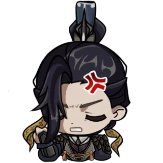 😡 1879c99b 生气, 角色, Q版, 难过 telegram sticker