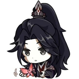 😶 ac6cbee0 Q版, 角色, 动漫, 漫画, 花 telegram sticker