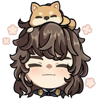 😊 b5a024cf 贴纸, 动漫, 狗, 卡哇伊, 可爱, 卡通 telegram sticker