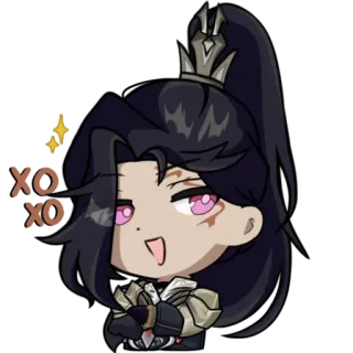 😏 c132a6f4 XO XO 动漫, 漫画, 卡通, Q版, 角色, 问候 telegram sticker