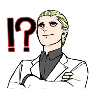 😕 0e9b1c38 !?  question, exclamation, character, suit telegram sticker