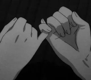 🌟 164660c7 kleiner Finger Schwur, Hände, Freundschaft, Abmachung, Cartoon, animiert whatsapp sticker