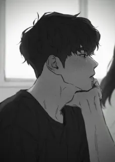 🌟 4154cae9 Anime, Manga, Traurig, Deprimiert, Emo, Porträt whatsapp sticker