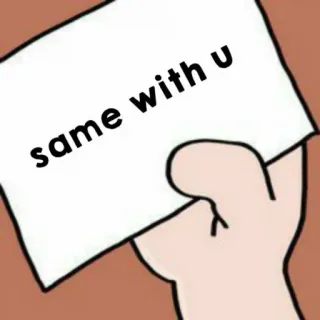 🥐 3ba38687 same with u 文字, 手, 消息 telegram sticker