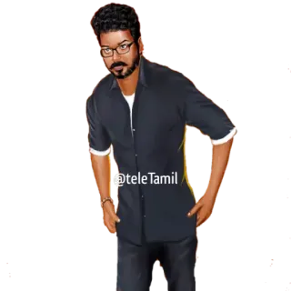 😉 2701c168 @teleTamil indien, homme, lunettes, acteur, masculin, portrait whatsapp sticker