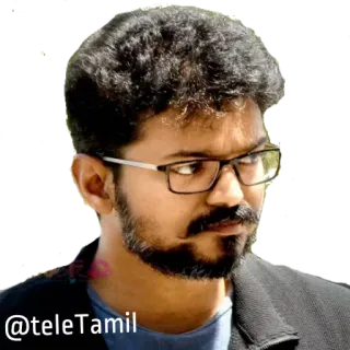 😄 b64bde90 @teleTamil homme, lunettes, portrait, indien, acteur, personne whatsapp sticker