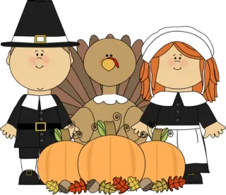 🍂 3177207f pèlerin, dinde, citrouille, thanksgiving, automne, récolte whatsapp sticker