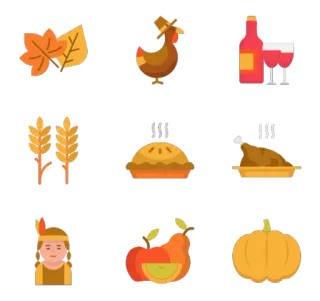🍂 33923342 Action de grâce, Automne, Récolte, Automne, Dinde, Tarte, Citrouille, Nourriture whatsapp sticker